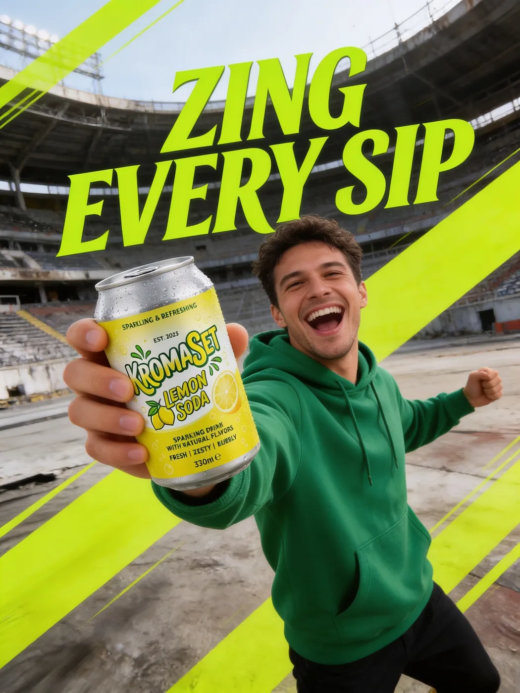 AI-generated ad for ZING EVERY SIP - Beverages category