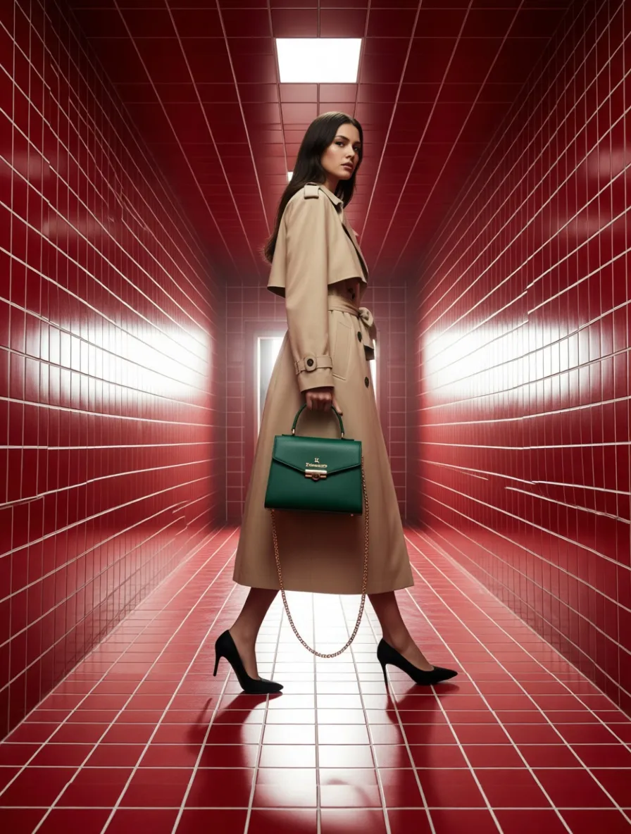 AI-generated ad for Architectural red - Accessories category