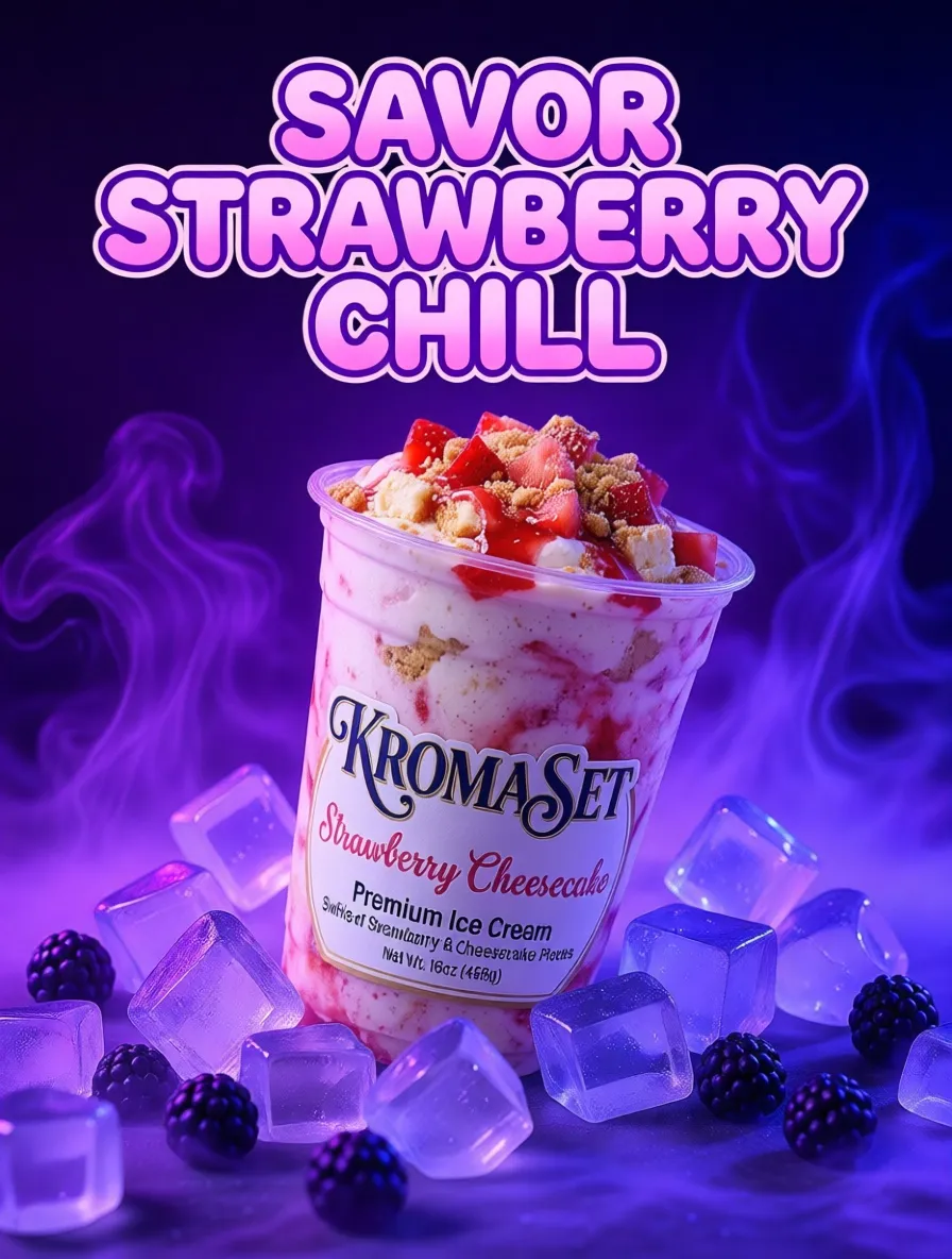 AI-generated ad for SAVOR STRAWBERRY CHILL - Food category