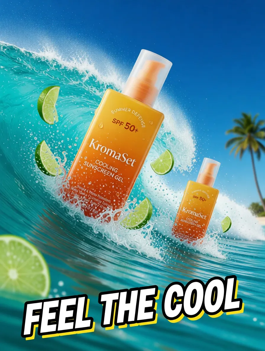 AI-generated ad for FEEL THE COOL - Skincare category